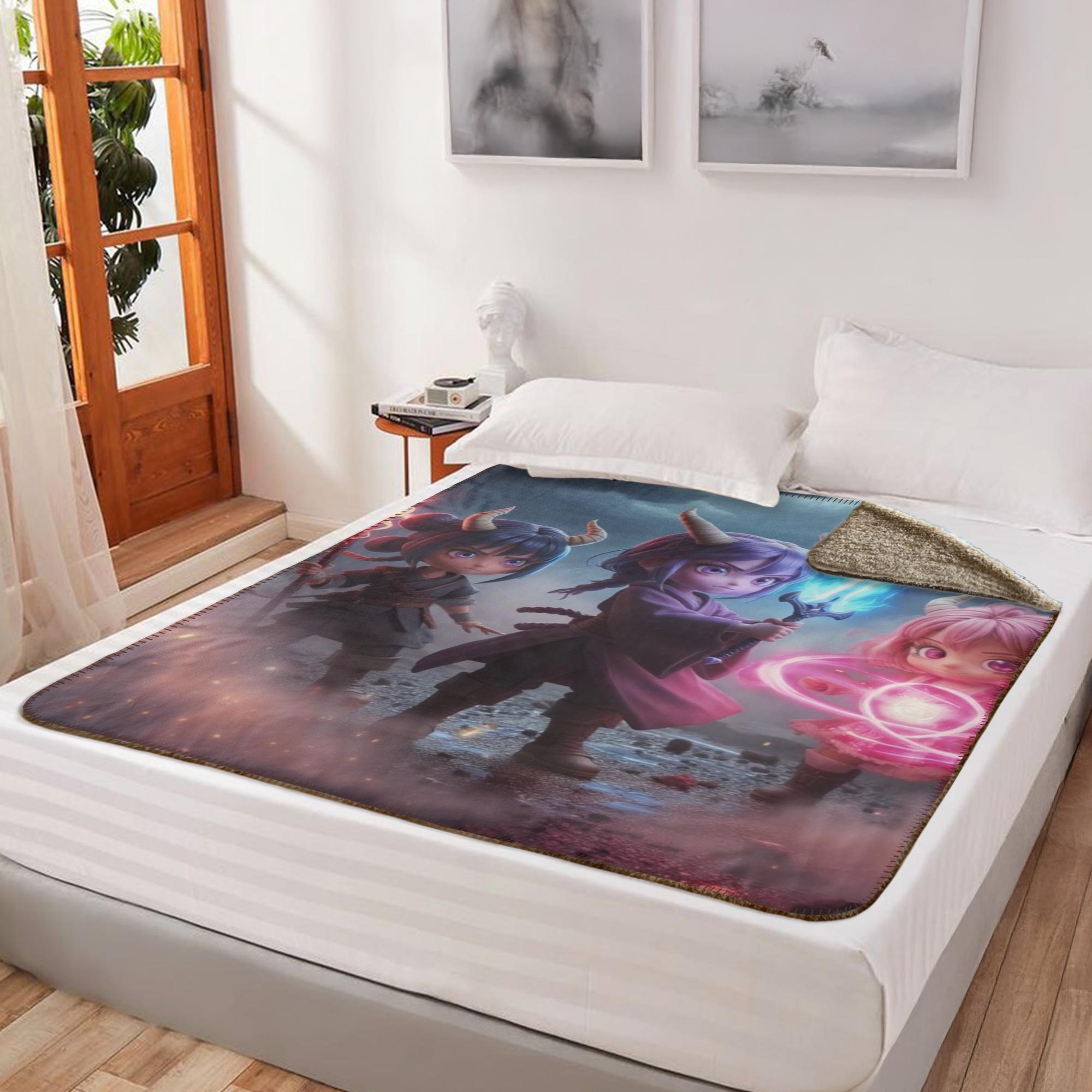 Manta De Vellón Sherpa Oni-Pop Guerreras: imagen 4