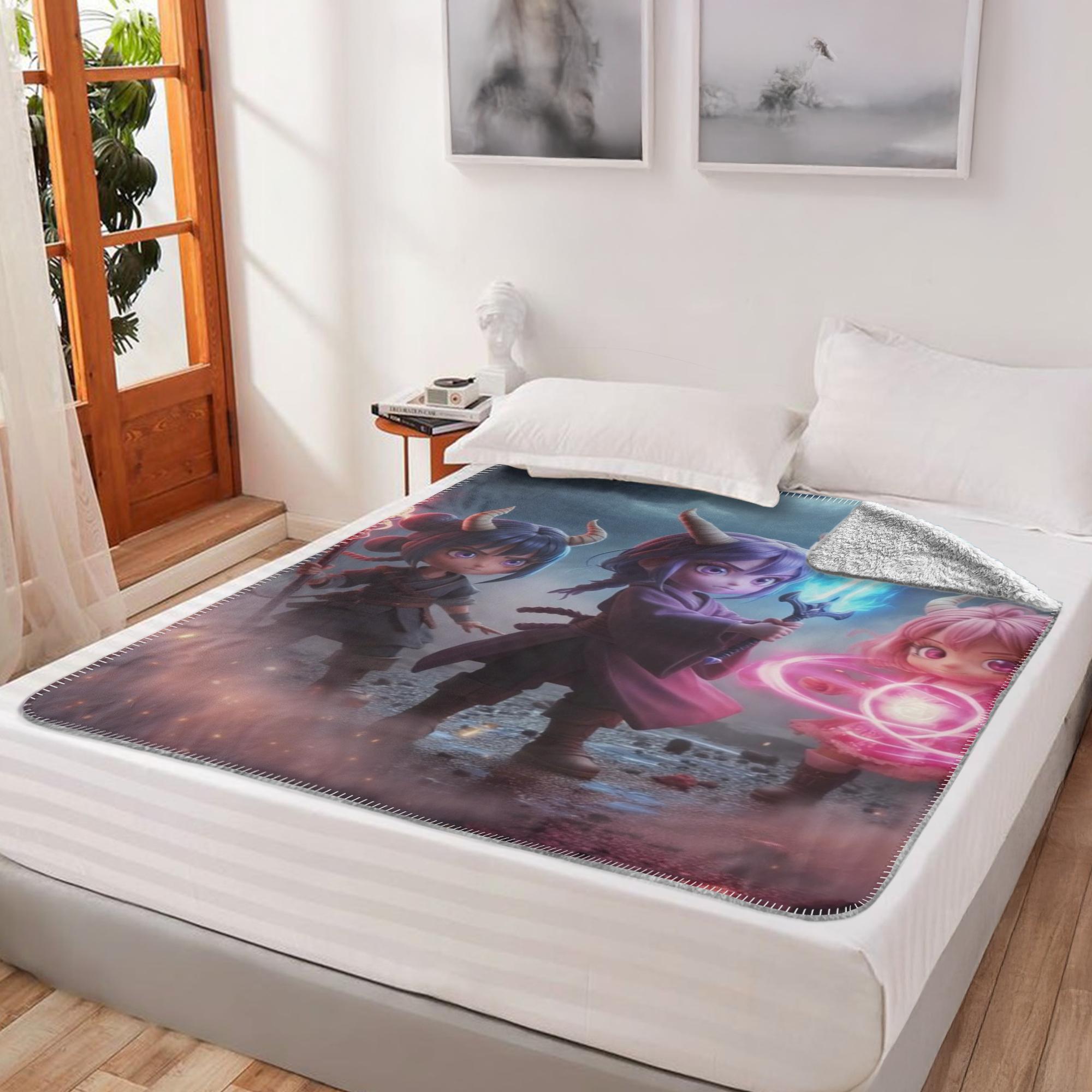 Manta De Vellón Sherpa Oni-Pop Guerreras: imagen 1