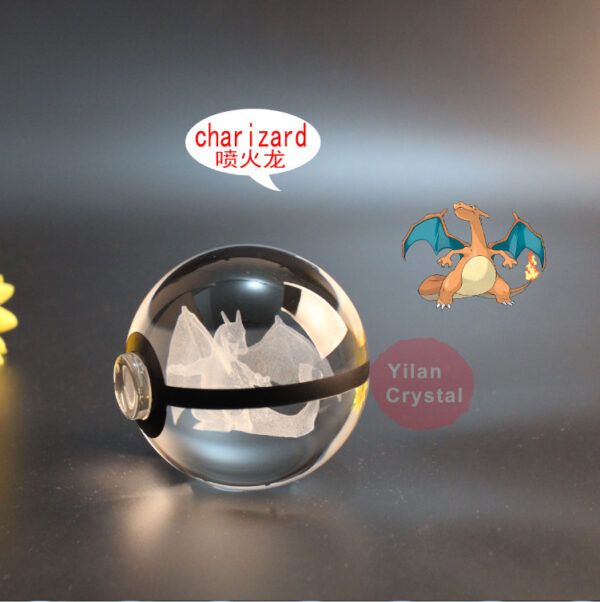 Bola de cristal Pokémon 3D con Pikachu, Gengar, Mew y Mewtwo. Base de lámpara con figura de cristal Pokémon, luz nocturna, regalo de cumpleaños.: imagen 13
