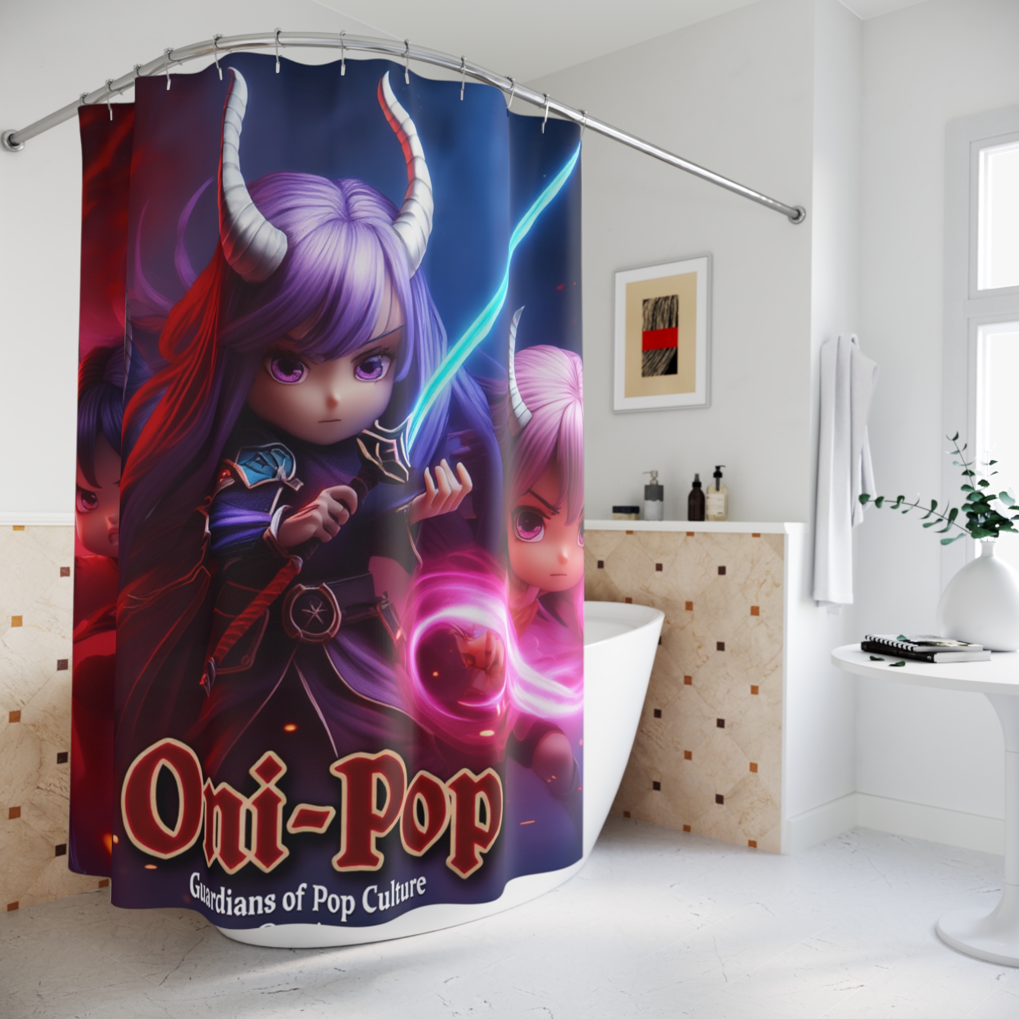Oni-Pop Fantasy Cortina de baño: imagen 4