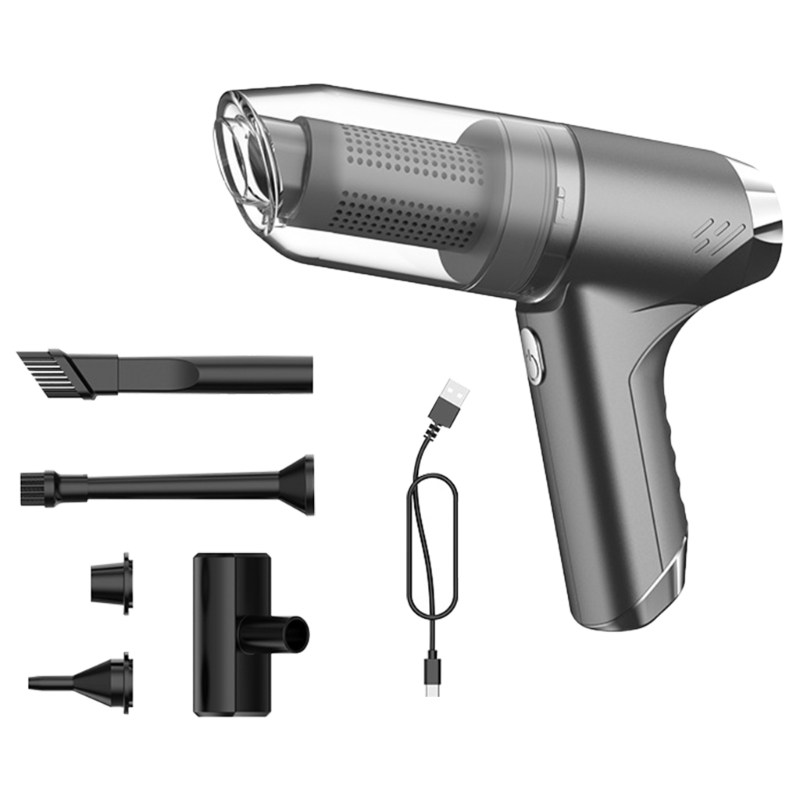 Aspiradora inalámbrica para coche, pequeña, portátil, de doble uso (soplado y succión) con gran potencia de succión .: imagen 10