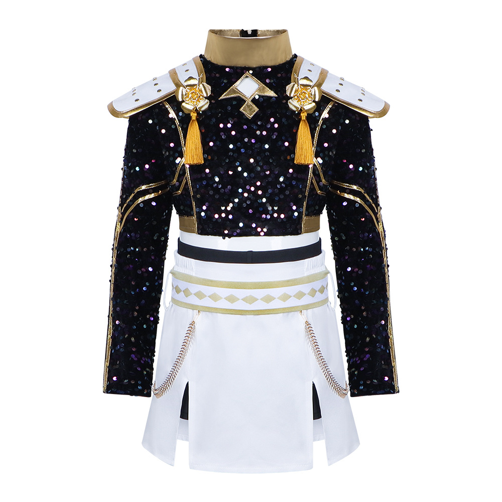 K-POP Witch Girl Group Cosplay Costume Rumi Black Stage Outfit Cosplay Halloween Performance Costume Anime Costume: imagen 1