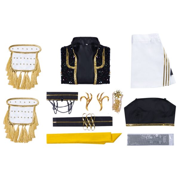 K-POP Witch Girl Group Cosplay Costume Rumi Black Stage Outfit Cosplay Halloween Performance Costume Anime Costume: imagen 8