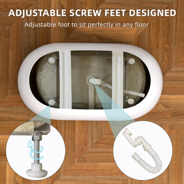 Bañera acrilica estilo contemporaneo. Blanco Brillante. Desague automatico: imagen 13