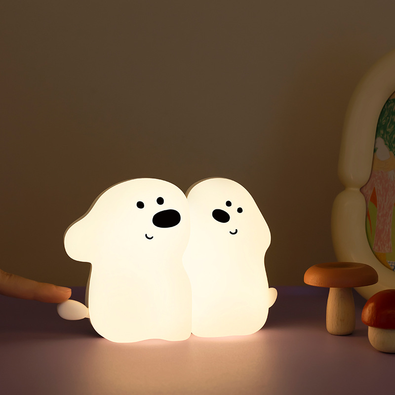 Luz nocturna con forma de perro pegajoso, luz nocturna para perros, luz nocturna para perros, regalo para parejas, luz nocturna para dormir, linda: imagen 3