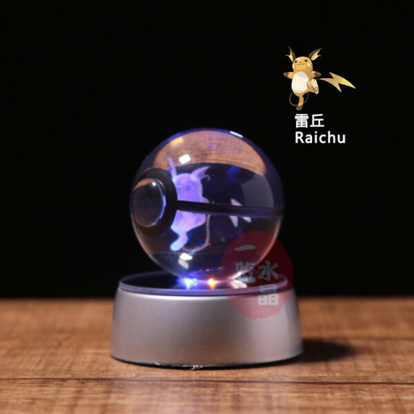 Bola de cristal Pokémon 3D con Pikachu, Gengar, Mew y Mewtwo. Base de lámpara con figura de cristal Pokémon, luz nocturna, regalo de cumpleaños.: imagen 38