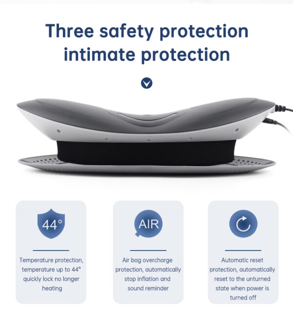 Masajeador de cintura, tracción lumbar, compresa caliente inflable, estirador cervical para espalda, masaje con prese Air Pressure Reduce Relief Pain: imagen 8