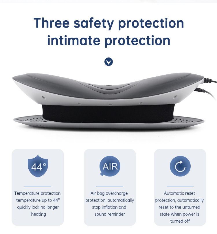 Masajeador de cintura, tracción lumbar, compresa caliente inflable, estirador cervical para espalda, masaje con prese Air Pressure Reduce Relief Pain: imagen 8