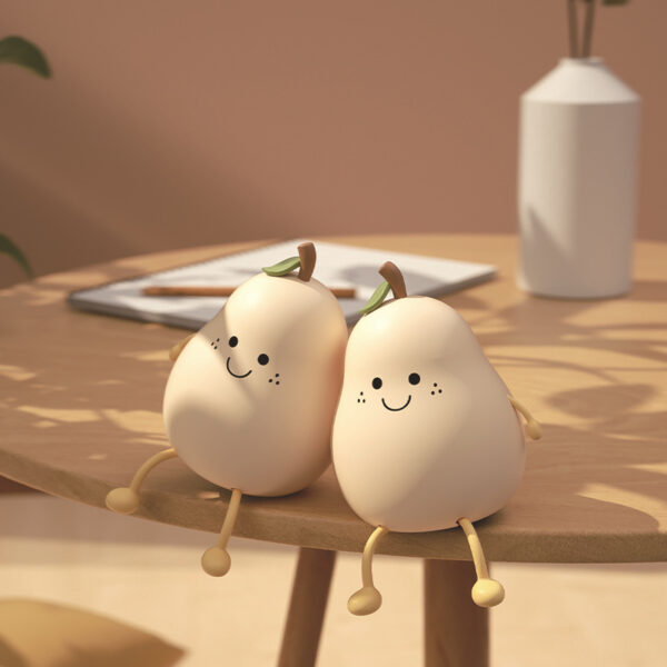 Luz nocturna de pera con forma de pato, creativa y colorida. Regalo ideal para parejas. Luz nocturna de silicona, linda y fácil de usar.: imagen 3