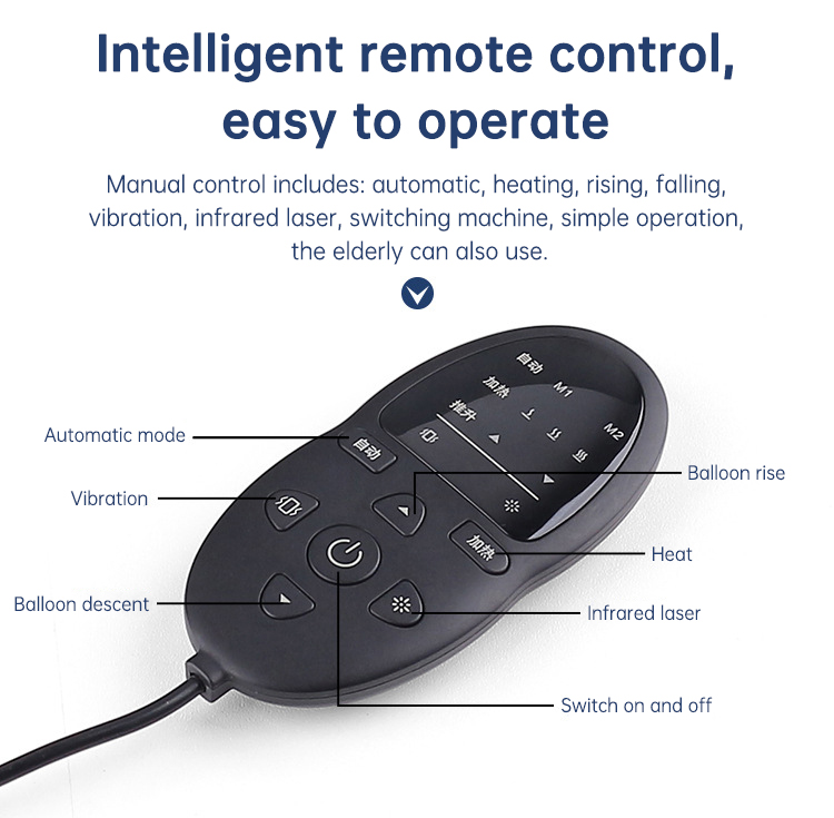 Masajeador de cintura, tracción lumbar, compresa caliente inflable, estirador cervical para espalda, masaje con prese Air Pressure Reduce Relief Pain: imagen 10