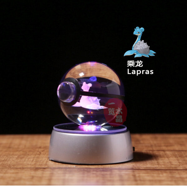 Bola de cristal Pokémon 3D con Pikachu, Gengar, Mew y Mewtwo. Base de lámpara con figura de cristal Pokémon, luz nocturna, regalo de cumpleaños.: imagen 35