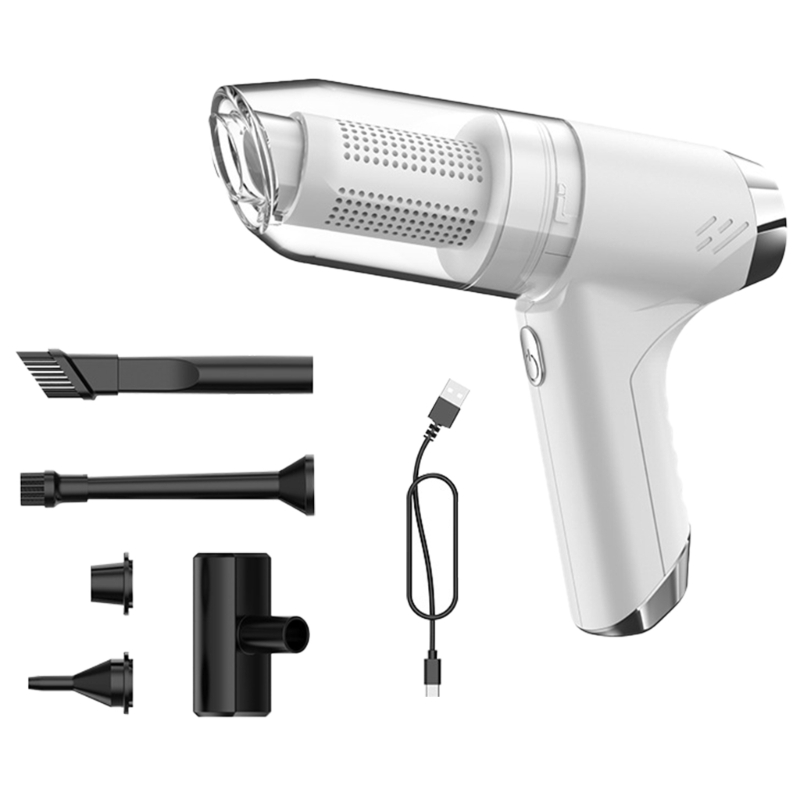 Aspiradora inalámbrica para coche, pequeña, portátil, de doble uso (soplado y succión) con gran potencia de succión .: imagen 7