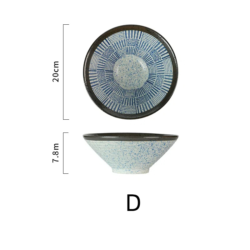 Tazón para fideos Lamian, Tazón de bambú con diseño de sombrero de ondas marinas, Tazón grande creativo para sopa, Tazón para fideos: imagen 8