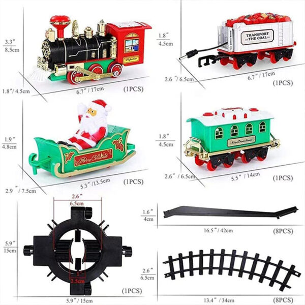 Set de tren y árbol de Navidad 2025 - Tren con música, temática de Papá Noel, regalo para niños: imagen 10