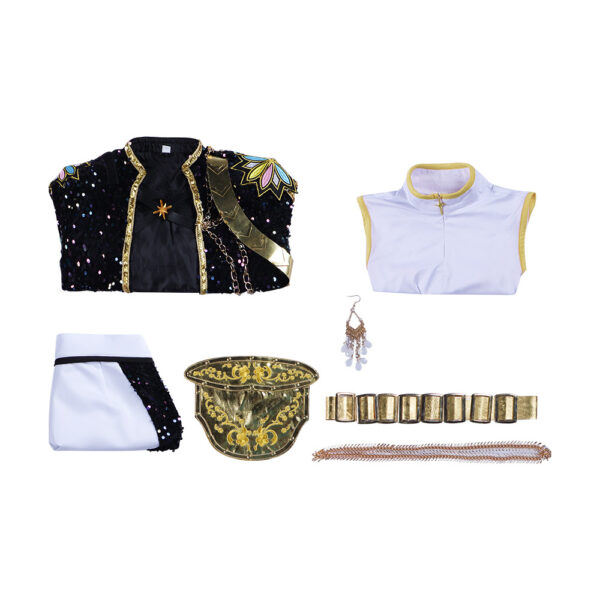 K-POP Witch Girl Group Cosplay Costume Rumi Black Stage Outfit Cosplay Halloween Performance Costume Anime Costume: imagen 6