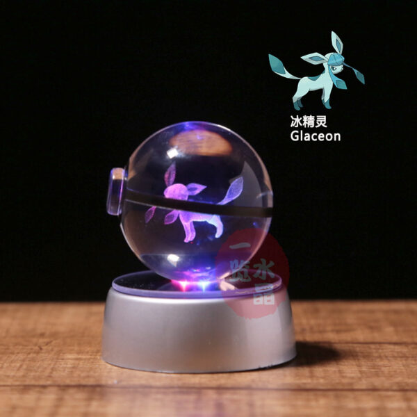 Bola de cristal Pokémon 3D con Pikachu, Gengar, Mew y Mewtwo. Base de lámpara con figura de cristal Pokémon, luz nocturna, regalo de cumpleaños.: imagen 26