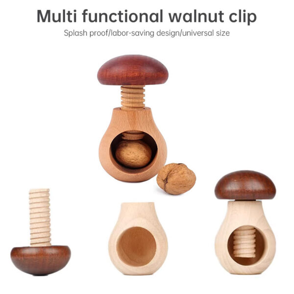 Nuevo cascanueces multifuncional con forma de seta: pinzas ajustables para nueces, pacanas y más – Fácil de usar en la cocina: imagen 3