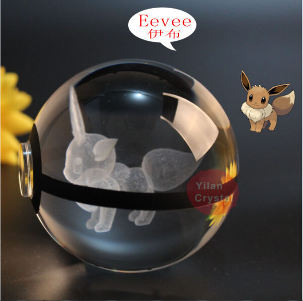 Bola de cristal Pokémon 3D con Pikachu, Gengar, Mew y Mewtwo. Base de lámpara con figura de cristal Pokémon, luz nocturna, regalo de cumpleaños.: imagen 46