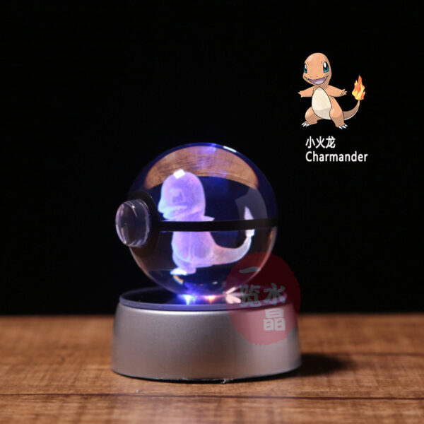 Bola de cristal Pokémon 3D con Pikachu, Gengar, Mew y Mewtwo. Base de lámpara con figura de cristal Pokémon, luz nocturna, regalo de cumpleaños.: imagen 17