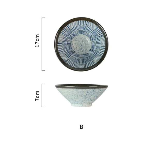 Tazón para fideos Lamian, Tazón de bambú con diseño de sombrero de ondas marinas, Tazón grande creativo para sopa, Tazón para fideos: imagen 6