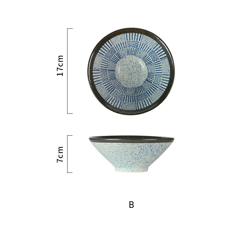 Tazón para fideos Lamian, Tazón de bambú con diseño de sombrero de ondas marinas, Tazón grande creativo para sopa, Tazón para fideos: imagen 6