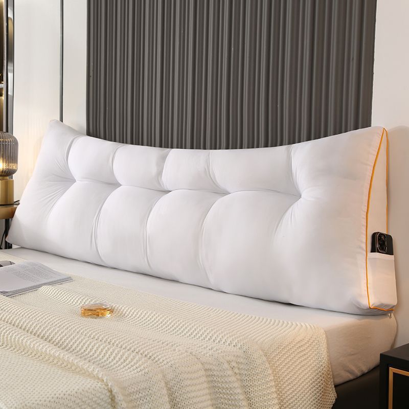 Respaldo mullido y cálido de plumas y algodón - Cojín triangular clásico de tela cepillada: imagen 7