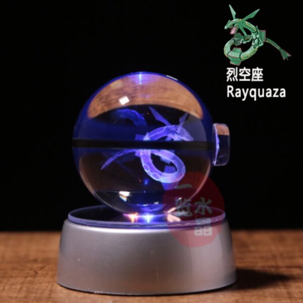 Bola de cristal Pokémon 3D con Pikachu, Gengar, Mew y Mewtwo. Base de lámpara con figura de cristal Pokémon, luz nocturna, regalo de cumpleaños.: imagen 12