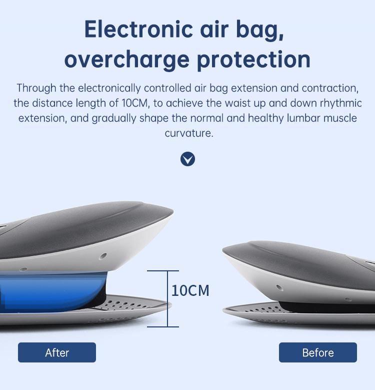 Masajeador de cintura, tracción lumbar, compresa caliente inflable, estirador cervical para espalda, masaje con prese Air Pressure Reduce Relief Pain: imagen 15