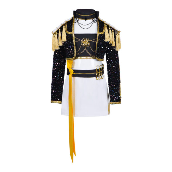 K-POP Witch Girl Group Cosplay Costume Rumi Black Stage Outfit Cosplay Halloween Performance Costume Anime Costume: imagen 5