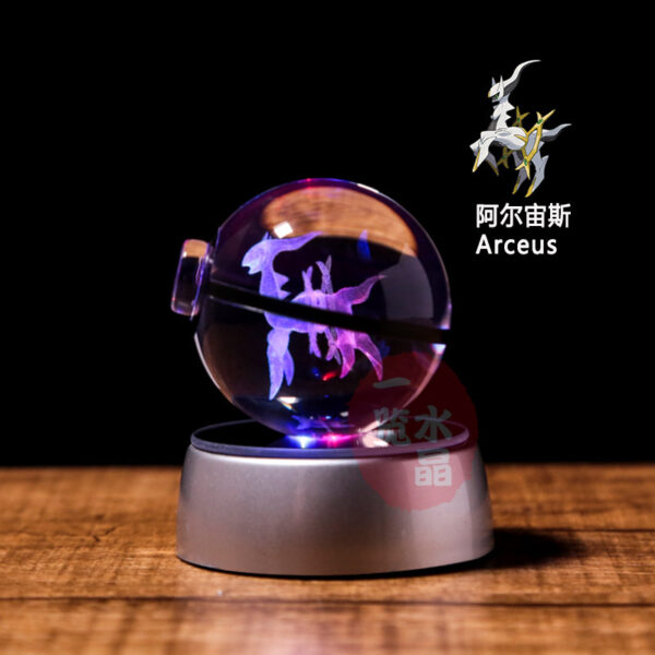 Bola de cristal Pokémon 3D con Pikachu, Gengar, Mew y Mewtwo. Base de lámpara con figura de cristal Pokémon, luz nocturna, regalo de cumpleaños.: imagen 18