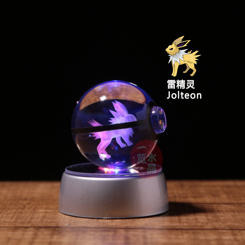 Bola de cristal Pokémon 3D con Pikachu, Gengar, Mew y Mewtwo. Base de lámpara con figura de cristal Pokémon, luz nocturna, regalo de cumpleaños.: imagen 25