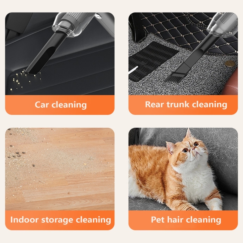 Aspiradora inalámbrica para coche, pequeña, portátil, de doble uso (soplado y succión) con gran potencia de succión .: imagen 3