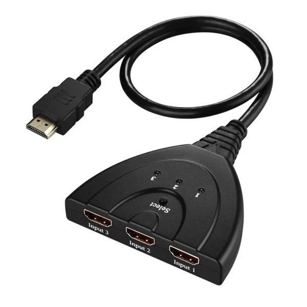 Amkle Mini 3 Port HDMI Cable del adaptador del divisor de 1.4b 4 K * 2 K 1080 p interruptor conmutador HDMI 3 en 1 puerto Hub para HDTV Xbox PS3 PS4