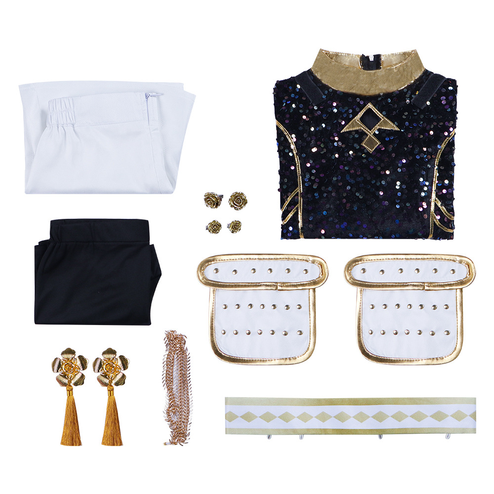 K-POP Witch Girl Group Cosplay Costume Rumi Black Stage Outfit Cosplay Halloween Performance Costume Anime Costume: imagen 7