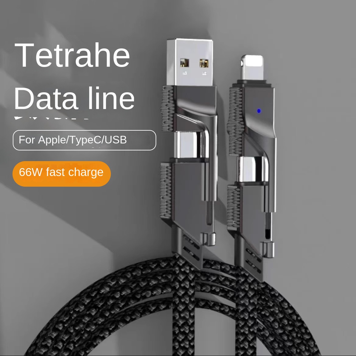 Cable 4-in-1 Cable, Dual USB-C to Lightning, 2-in-1 PD Fast Charging 100W, Type-C to Lightning Dual USB: imagen 7