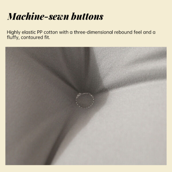 Respaldo mullido y cálido de plumas y algodón - Cojín triangular clásico de tela cepillada: imagen 12