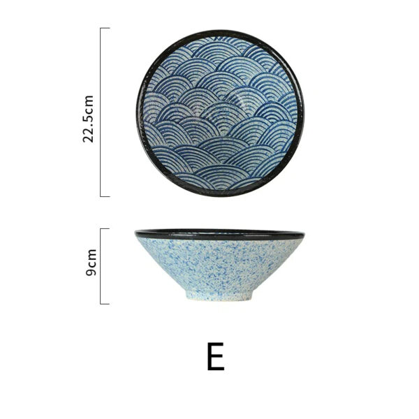 Tazón para fideos Lamian, Tazón de bambú con diseño de sombrero de ondas marinas, Tazón grande creativo para sopa, Tazón para fideos: imagen 9