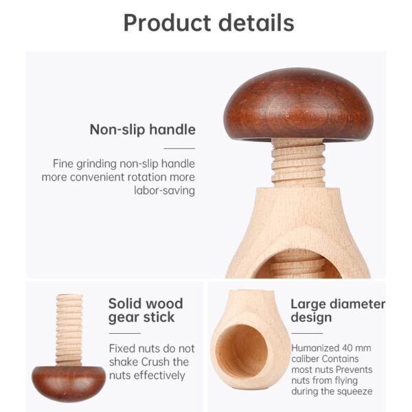 Nuevo cascanueces multifuncional con forma de seta: pinzas ajustables para nueces, pacanas y más – Fácil de usar en la cocina: imagen 4