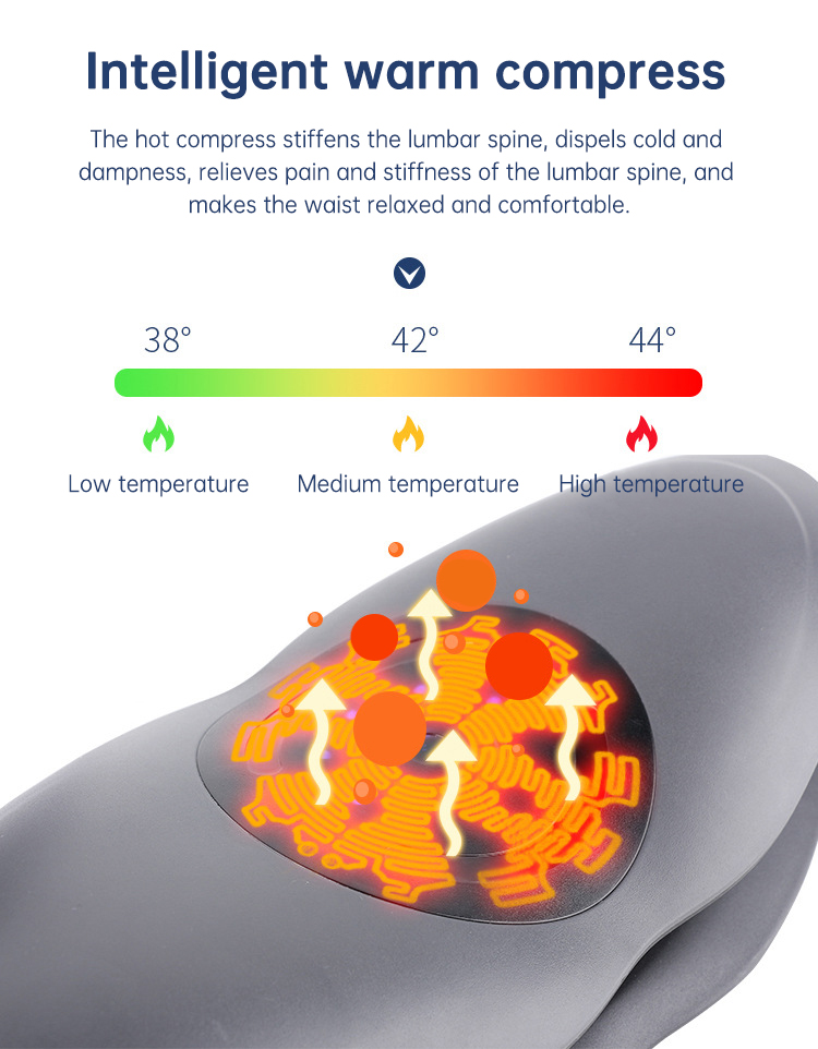 Masajeador de cintura, tracción lumbar, compresa caliente inflable, estirador cervical para espalda, masaje con prese Air Pressure Reduce Relief Pain: imagen 13