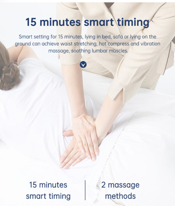 Masajeador de cintura, tracción lumbar, compresa caliente inflable, estirador cervical para espalda, masaje con prese Air Pressure Reduce Relief Pain: imagen 9