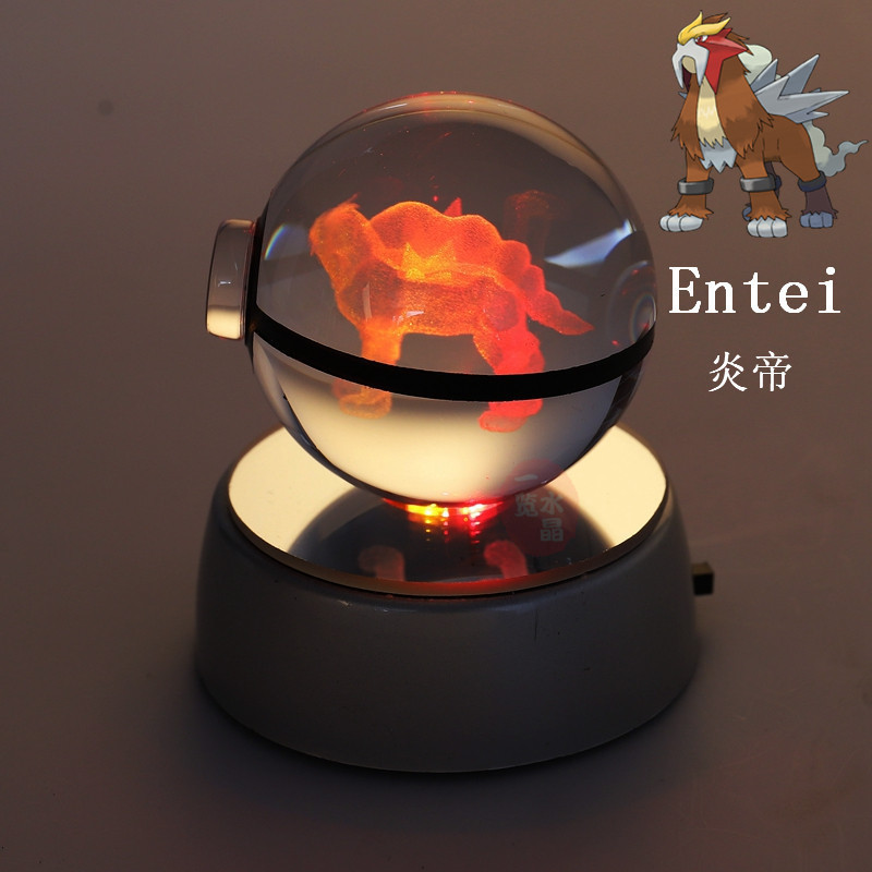 Bola de cristal Pokémon 3D con Pikachu, Gengar, Mew y Mewtwo. Base de lámpara con figura de cristal Pokémon, luz nocturna, regalo de cumpleaños.: imagen 37
