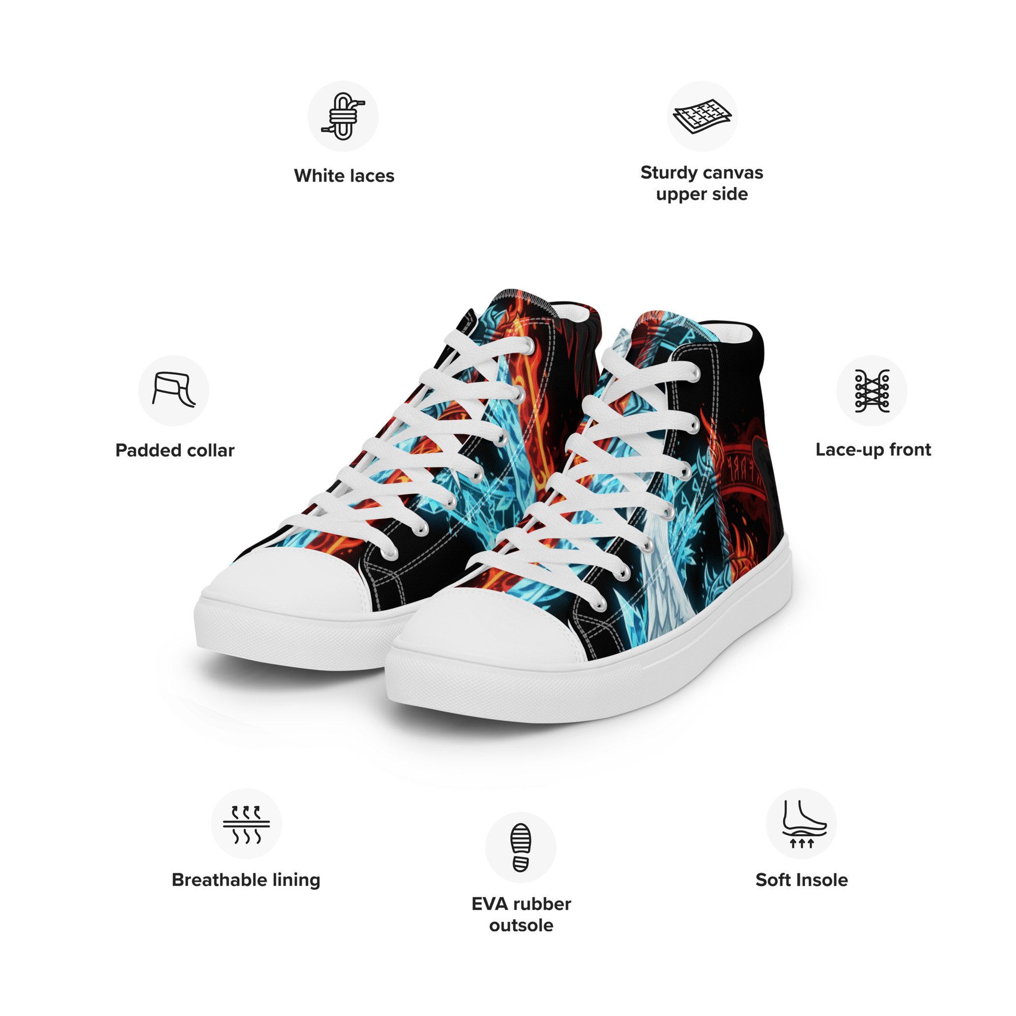 Zapatillas de lona de caña alta para mujer: imagen 12